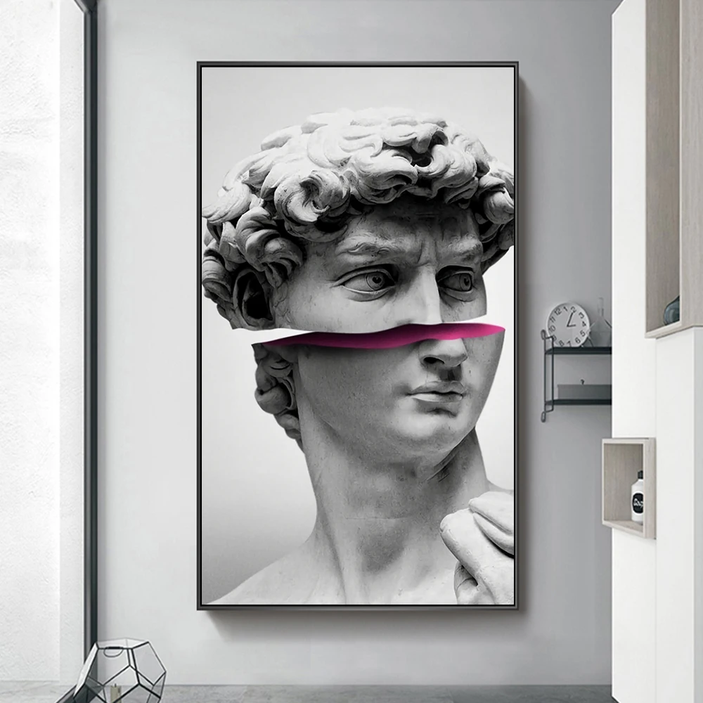 Забавное искусство Дэвида Vaporwave скульптура холст абстрактный Давид фотография