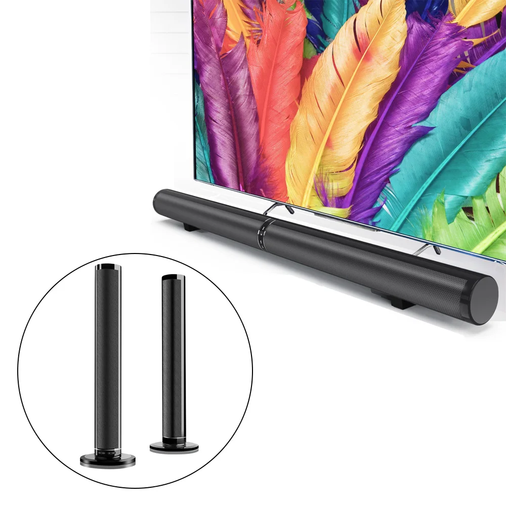 Home TV Soundbar 50W Bluetooth Speaker Home Theater Systems  Sound Bar 3D HiFi Stereo Surround Support RCA AUX HDMI-Compatible