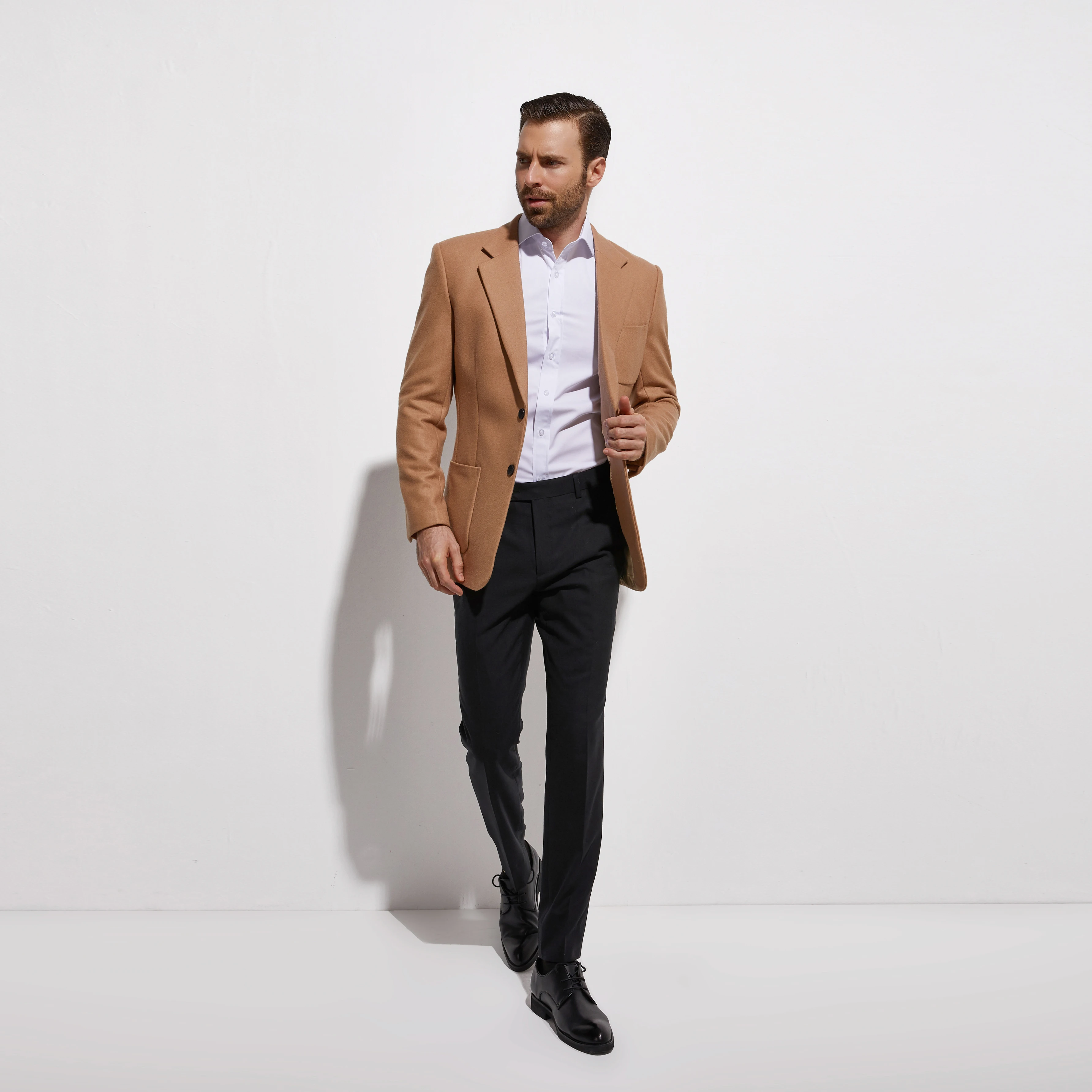 Manteaux Sur Mesure Tailor-Made Tweed Blazer Fashion Design Camel Jacket Custom Made Warm Tailored Slim Fashion Brown Blazer