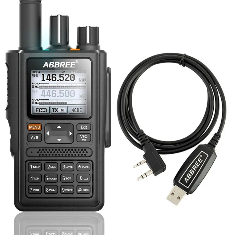 ABBREE AR-F8 gps расположение обмен всеми диапазонами(136-520 МГц) Частота/CTCSS обнаружения Walkie Talkie добавить USB Кабель для программирования