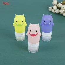 New Portable Cartoon Bear Penguin Animal Silicone Travel Case Organizer Shampoo Shower Gel Lotion Storage Refillable Bottle