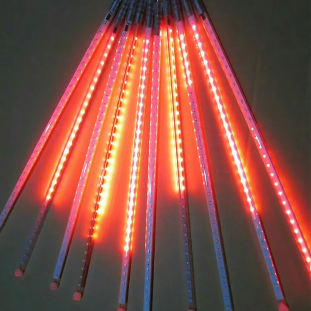 New Year 30-50cm Outdoor Meteor Shower Rain 8 Tubes LED String Lights Waterproof For Tree Christmas Wedding Party Decorat Lamp 2