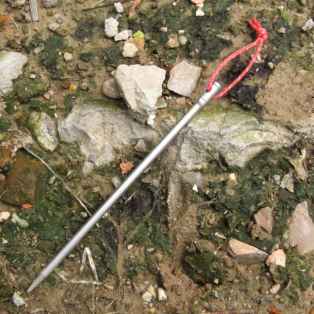 

Non-brand Titanium Alloy Tent Pegs Stakes Straight Head 5Pcs
