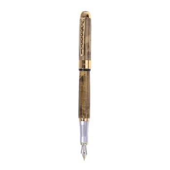 

HOT! Jinhao X250 18kgp Fountain Pen Medium Nib Deluxe Gold New H55F