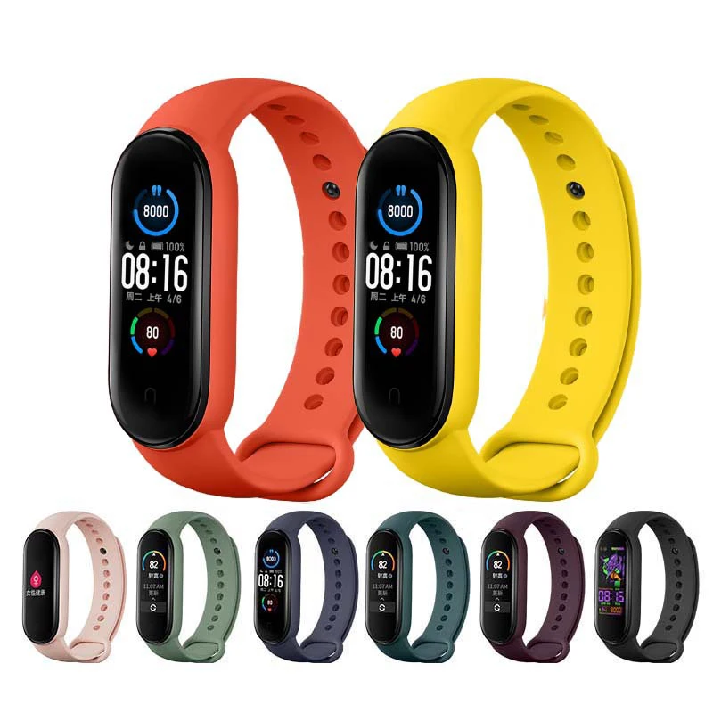 Запасные ремешки для Xiaomi Mi band 5 аксессуары смарт-часов высококачественный