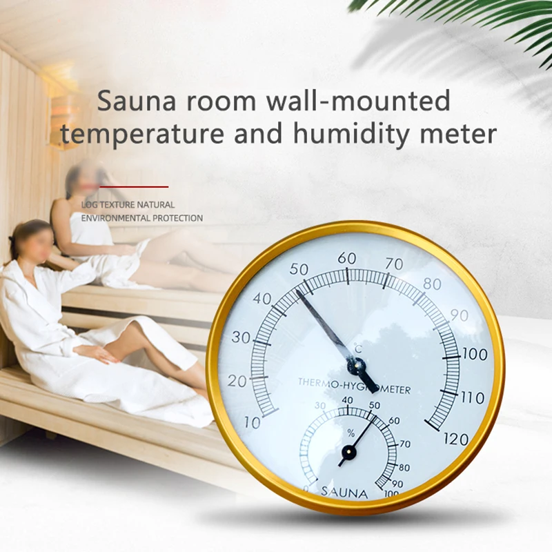Stainless Steel Thermometer Hygrometer for Sauna Room Temperature Humidity Meter Household Merchandises | Дом и сад
