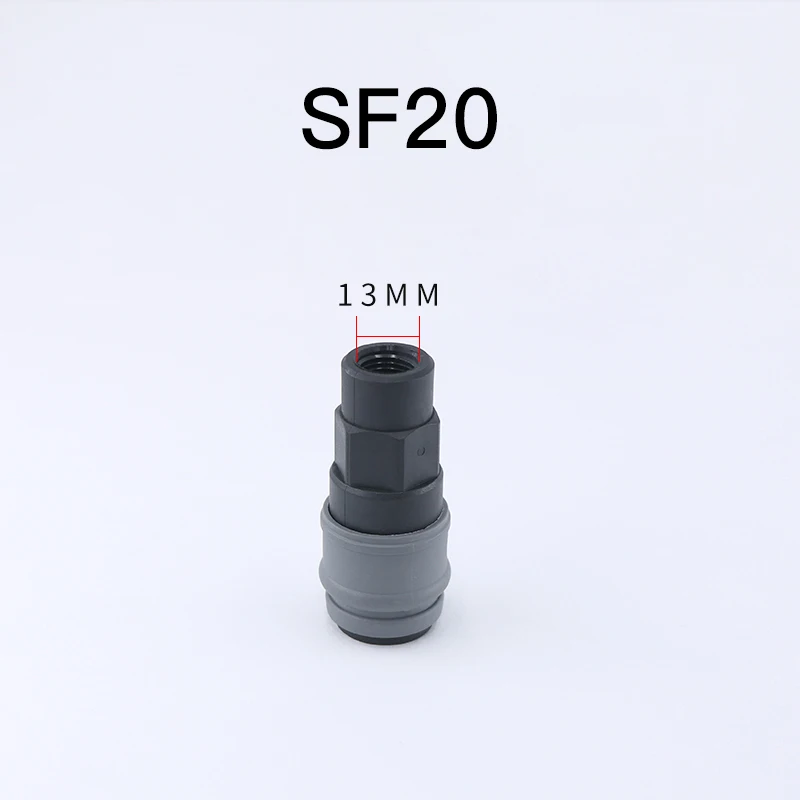 SF20 1 шт. пластиковая сталь Тип C Модель SP/SM/SF/SH высокого давления быстрые аксессуары для муфт газовые воздушные трубы Пневматический быстрый разъем - Цвет: SF20