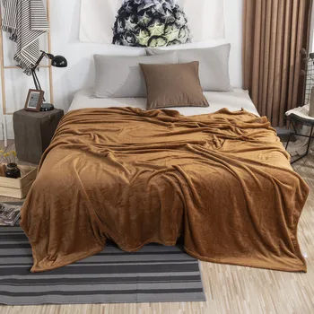 

Classic Bedding Coffee Color Blanket Nap Blankets Sofa Cover Carpet Bedspreads Weighted Blanket Throw Blanket 4 Sizes