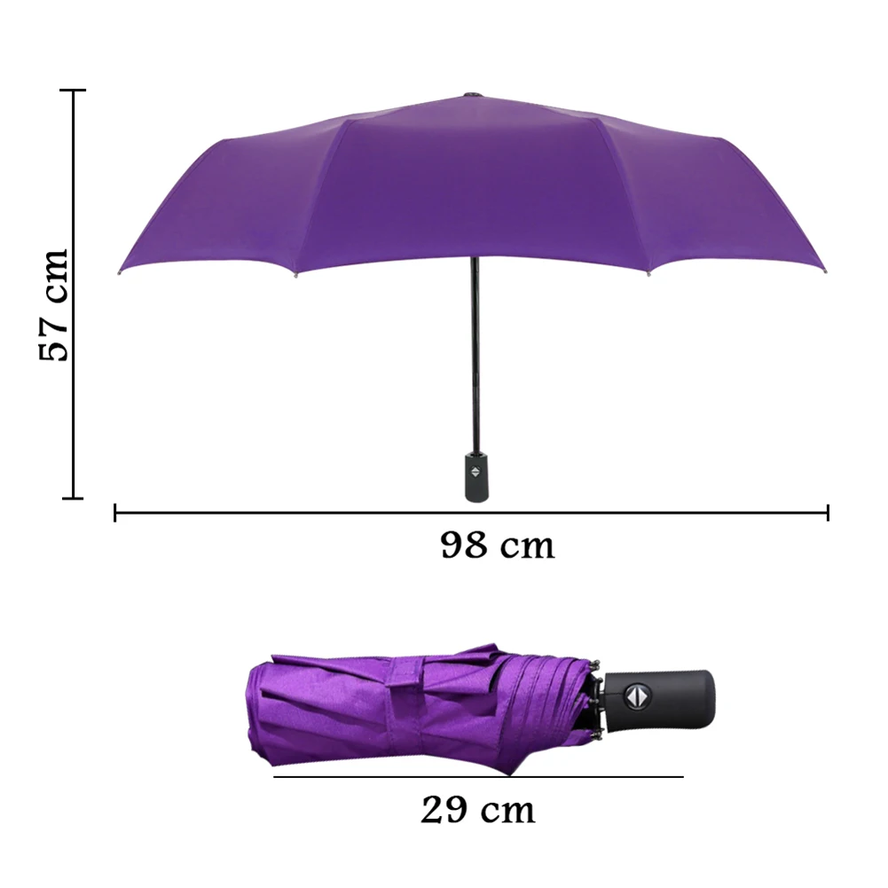Umbrella 8 Ribs Auto Open Close Windproof Rain Umbrella Waterproof Outdoor FP8