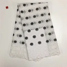 5 ярдов швейцарская кружевная ткань последние с крупным бисером вышивка африканские хлопчатобумажные ткани швейцарская вуаль кружева популярный Дубай Стиль 12L0925