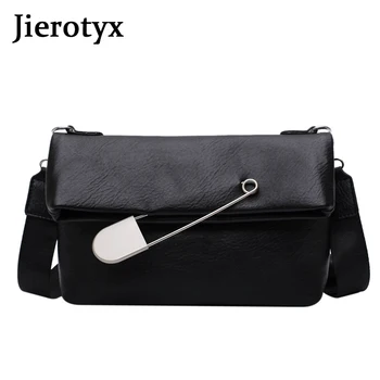 

JIEROTYX Women's New Crossbody Bag 2020 Woman Bag Spring Fashion Square Bag Female Huge Clip Leather Shoulder Messenger Bag