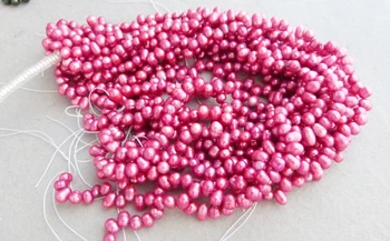 

6-7MM (12 strands / set) DANCING TEARDROP FRESHWATER PEARL BEADS 15"