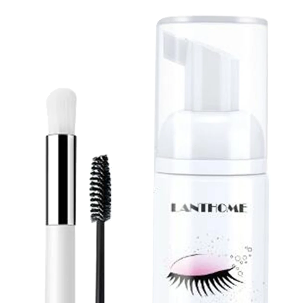 Eyelash Extension Shampoo Lash + Brush / 50ml / Eyelid Foaming Cleanser/Wash for Extensions and Natural Lashes