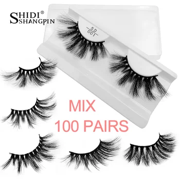 

wholesale bulk 25mm mink lashes 20/30/40/50/100 pairs soft long false eyelashes natural fluffy fake eyelash extension eye makeup