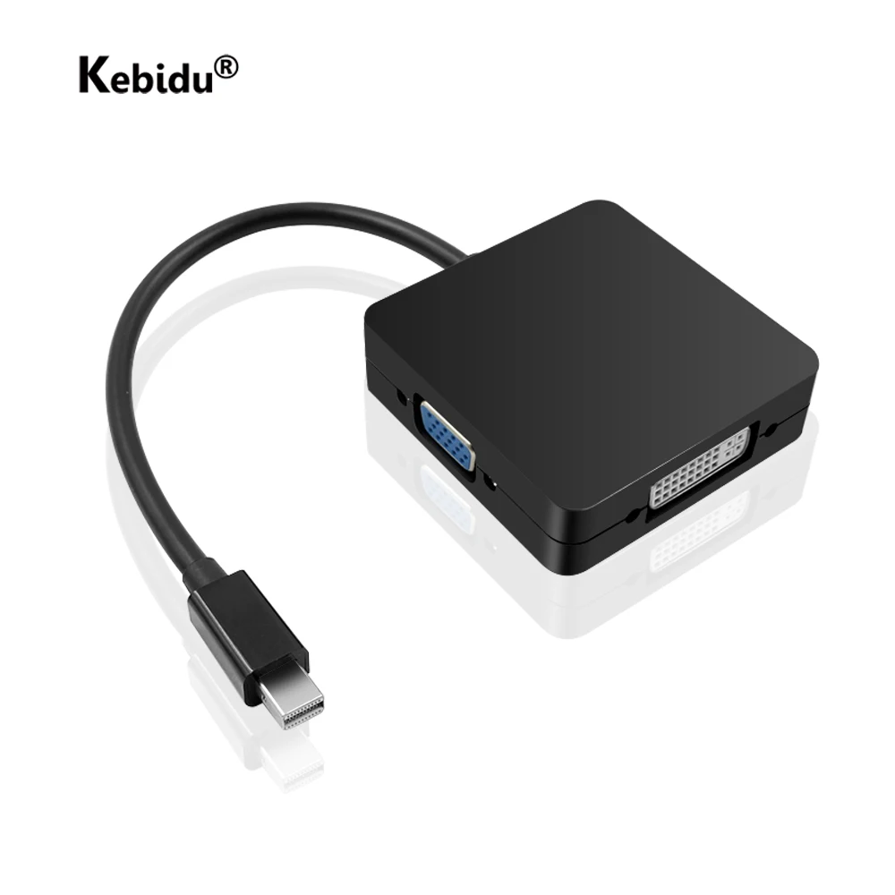 1080P Thunderbolt мини-дисплей DP к HDMI-совместимый разъем кабеля DVI VGA для Apple Mac Book Pro Air Monitor