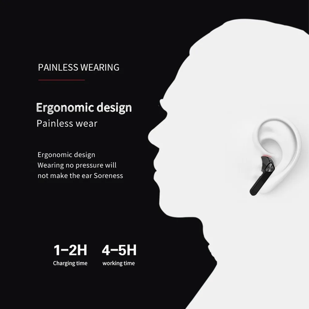 BE36 Bluetooth наушники стерео канал шумоподавление мини эргономичная гарнитура с зарядным устройством двойной микрофон в ухо наушник