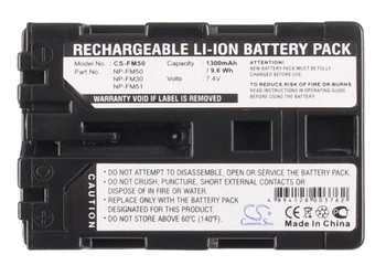 

Cameron Sino Battery for Sony DCR-PC100 DCR-PC105 DCR-TRV8 DCR-TRV40 CCD-TRV438E Replacement NP-FM30 NP-FM50 1300mAh