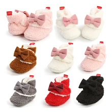 6 cores inverno botas quentes sapatos de bebê da criança recém nascidos rastejando sapatos menino menina cordeiro de pelúcia sapatos de algodão prewalker formadores