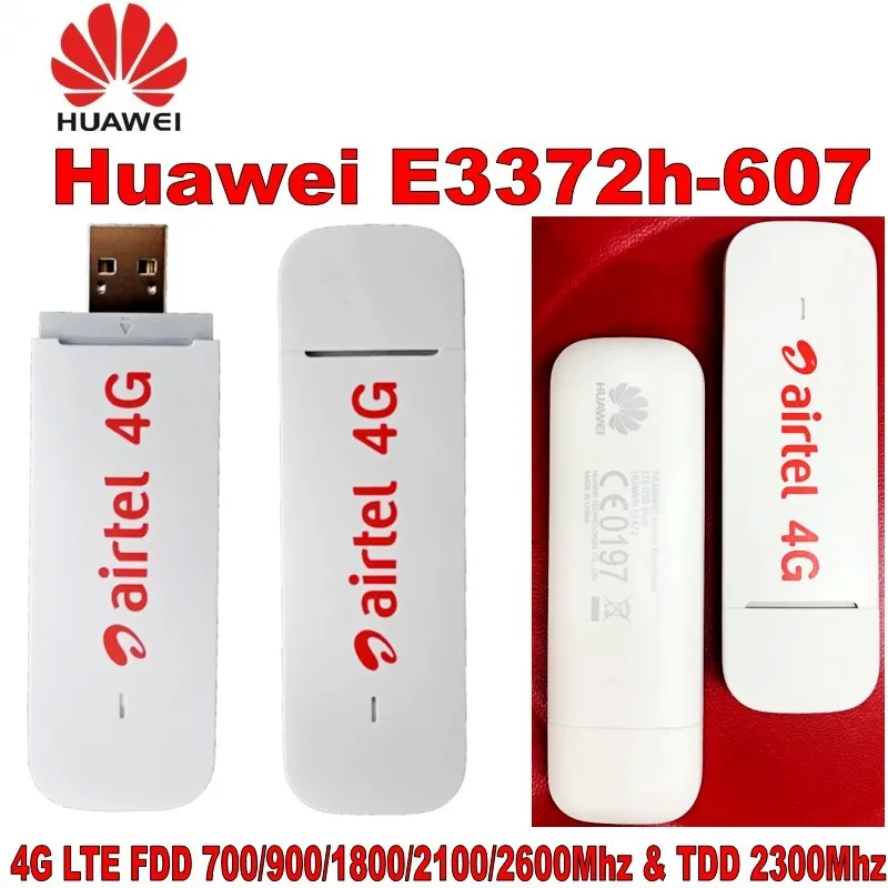 Cat4 150 Мбит/с huawei E3372 E3372H-607 Универсальный 4G ключ поддержка LTE FDD B1/B3/B7/B8/B28/B40