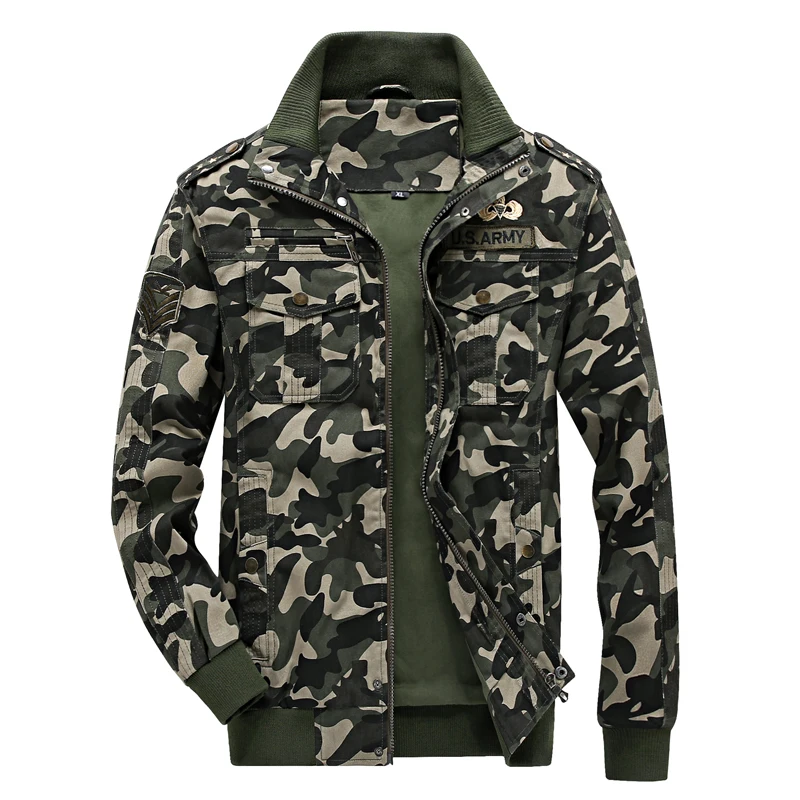 

2019 New Camouflage Military Jacket Men Autumn Slim Fit Cotton Jackets Men Camo Army Coat Masculino Outdoor Cotton Plus size 6XL