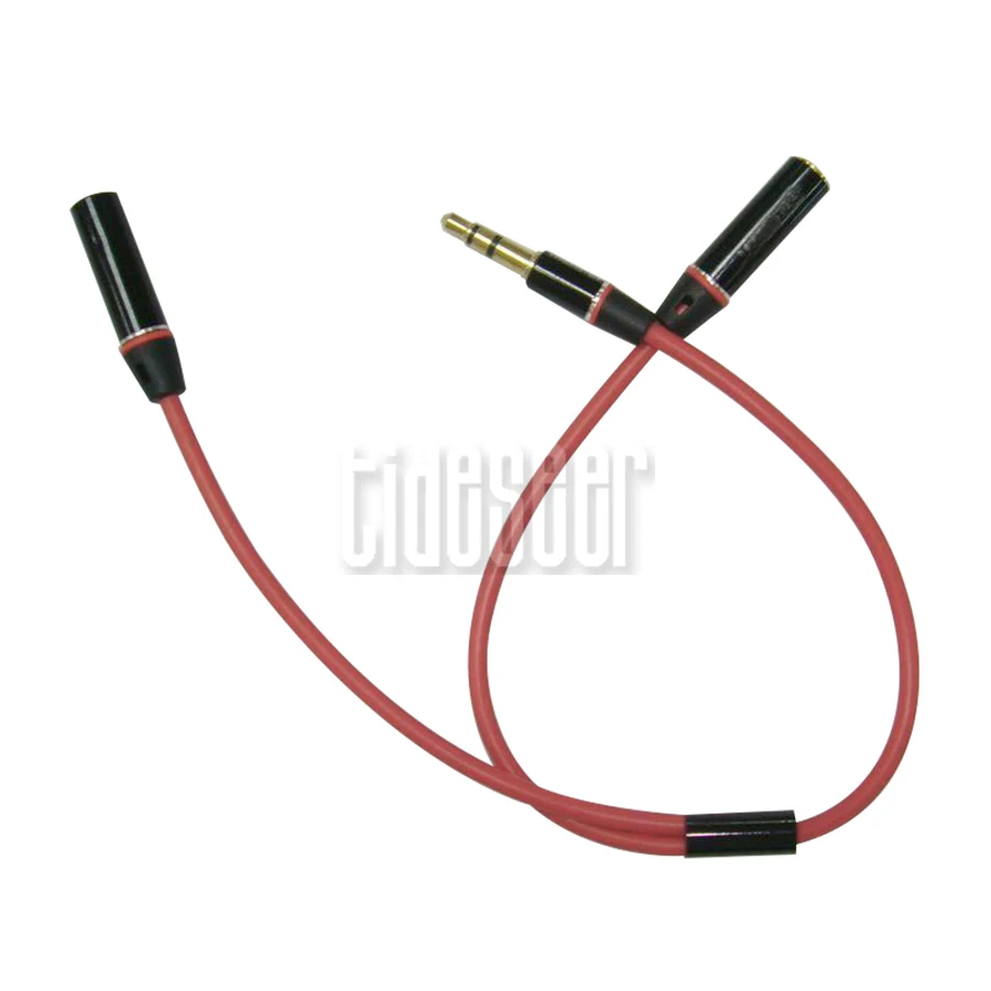 3 5mm Jack Stereo Audio Y Splitter Male to 2 Female Cable Adapter Headphone Plug For Earphone Speaker Phone Laptop MP3 300pcs