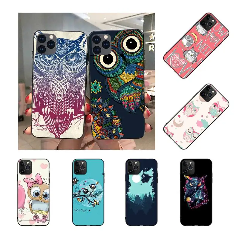 NBDRUICAI Cute Animal Owl DIY Painted Bling Phone Case for iPhone 11 pro XS MAX 8 7 6 6S Plus X 5S SE XR case | Мобильные телефоны