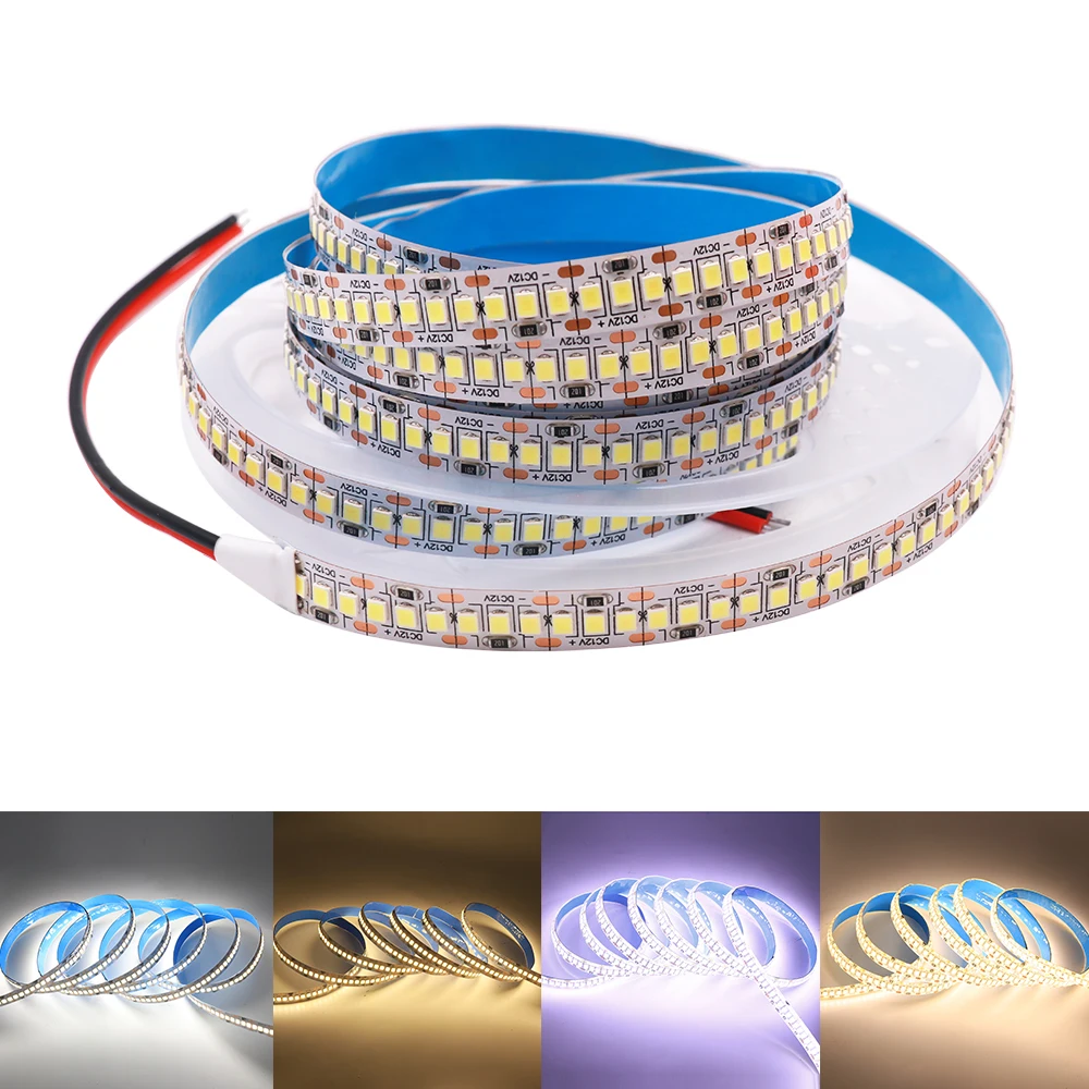 5 м DC12V 2835 SMD Светодиодная лента 300 светодиодный S 1200 светодиодный S 2400 светодиодный S водонепроницаемая лента стабильная супер яркая светодиодная лента украшение дома