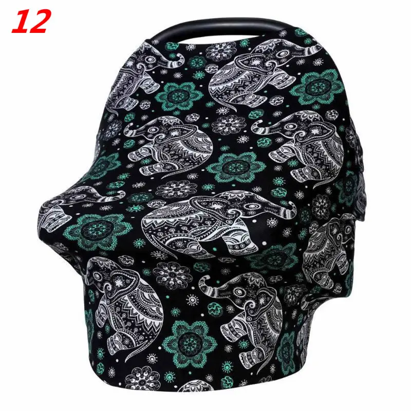 12 Baby stroller cover Baby Breastfeeding Cover Strollers Cart Shade Multifunctional Cloth Trendy Scarf Breathable Nursing Towel - Цвет: 12