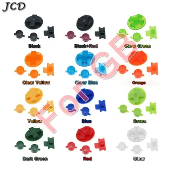 

JCD 12 Colors Optional Black Clear Customs DIY Buttons Set Replacement for Gameboy Classic for GB DMG A B buttons D-pad Button