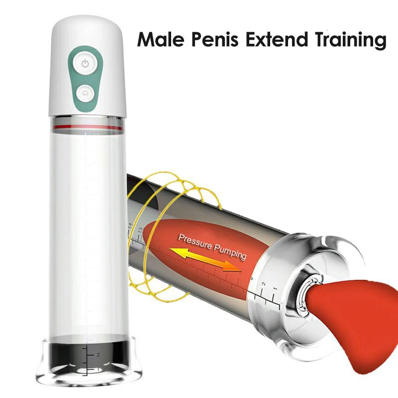 Electric Penis Vacuum Pump For Men Enlarger Extender Penile Pump Dick Enlargement Male Cock Enhancement Erection Training Device