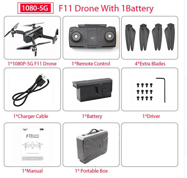 1080P Case Global Drone 2K бесщеточный Дрон с камерой 2K HD Follow Me Квадрокоптер Профессиональный gps дроны VS FIMI X8 SE E520S F11 PRO - Цвет: 1080P Case