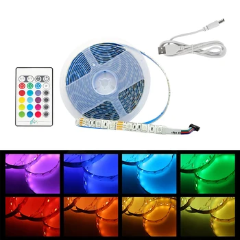 

Led Tape Lights Water-proof Dimmable Color Changing Flexible Bright Tape Lighting Kit bed Desktop Screen BackLight Diode Tape K