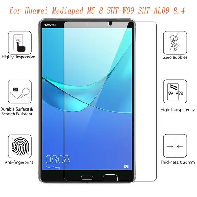 Huawei MediaPad M5 SHT-W09およびSHT-AL09用強化ガラス,タブレット 