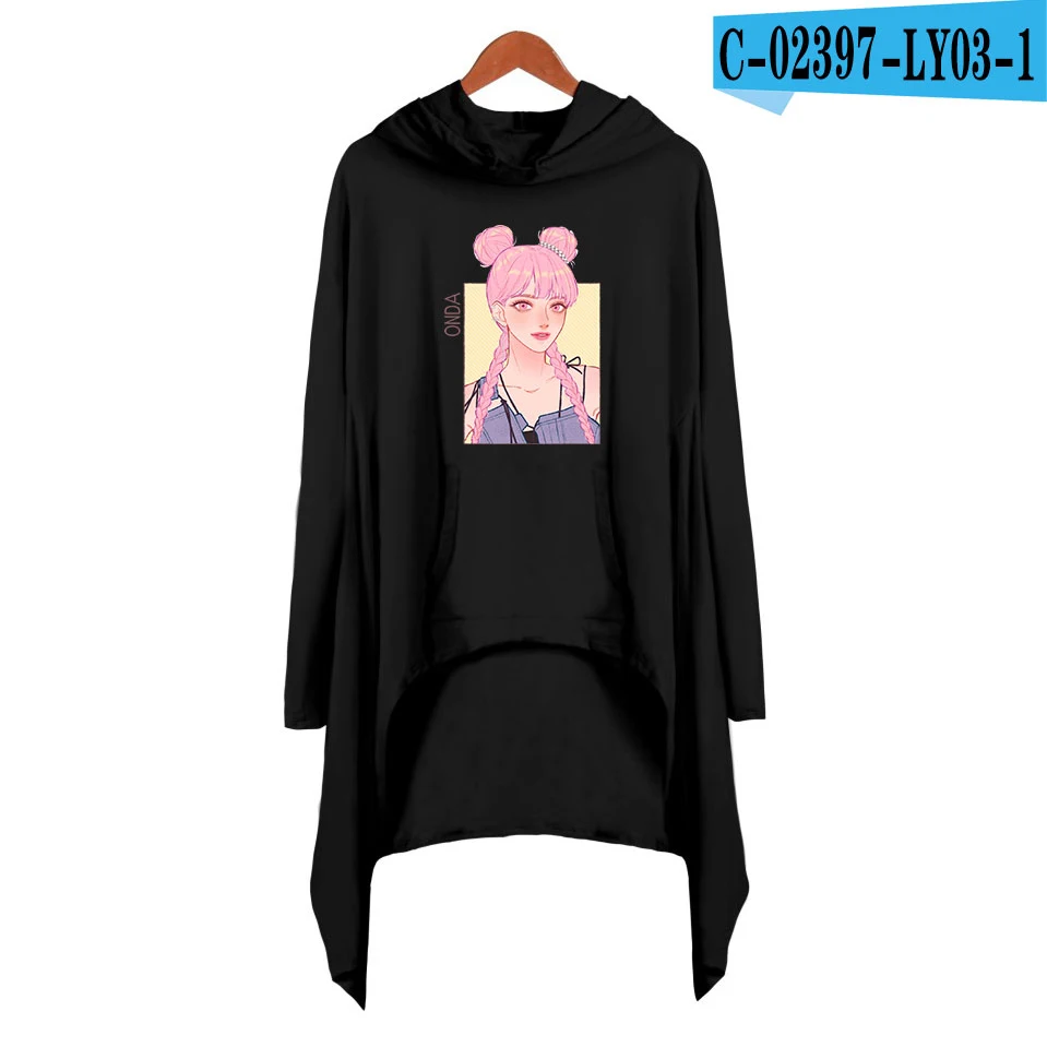 Everglow Kpop напечатаны Harajuku толстовки платье Новое крутое весеннее женское длинное платье с капюшоном Новое печатное Harajuku модное платье - Цвет: LY03