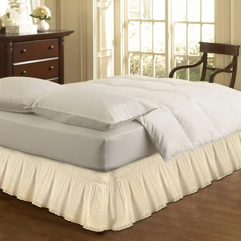 Гостиничная кровать юбка с Три-дэ принтом пыли рюшами простыня, пододеяльник, Спальня домашний текстиль Юбка Покрывало для двуспальной кровати 1,5 м* 2 м