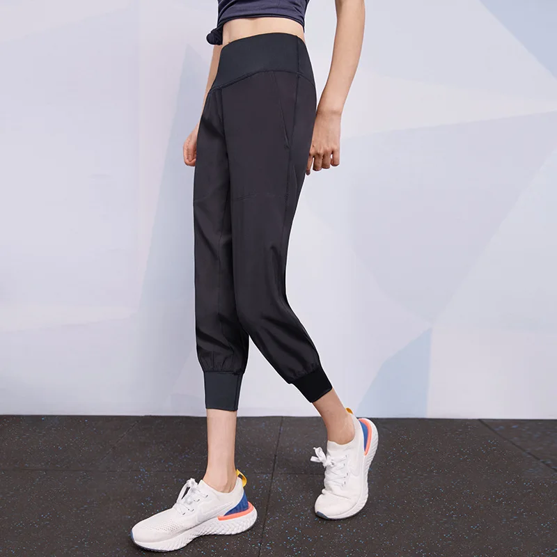 Женские свободные штаны для йоги с карманами с высокой талией фитнес Спорт Бег Тренировочные штаны дышащие женские тренировочные штаны - Цвет: FBF9311