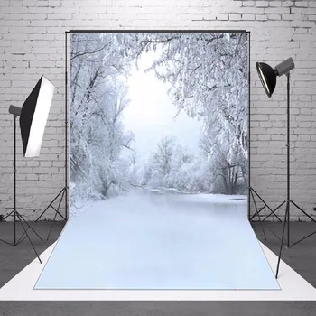 

Freya 3x3m Winter Ice Snowing Pine Tree Photography Background Vinyl Snowing Forest Customized Photographic Backdrop For Studio
