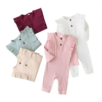 

Autumn Newborn Toddler Romper Knitted Climbing Clothing Full Sleeve Solid Color Outdoor Jumpsuit For Baby Girl