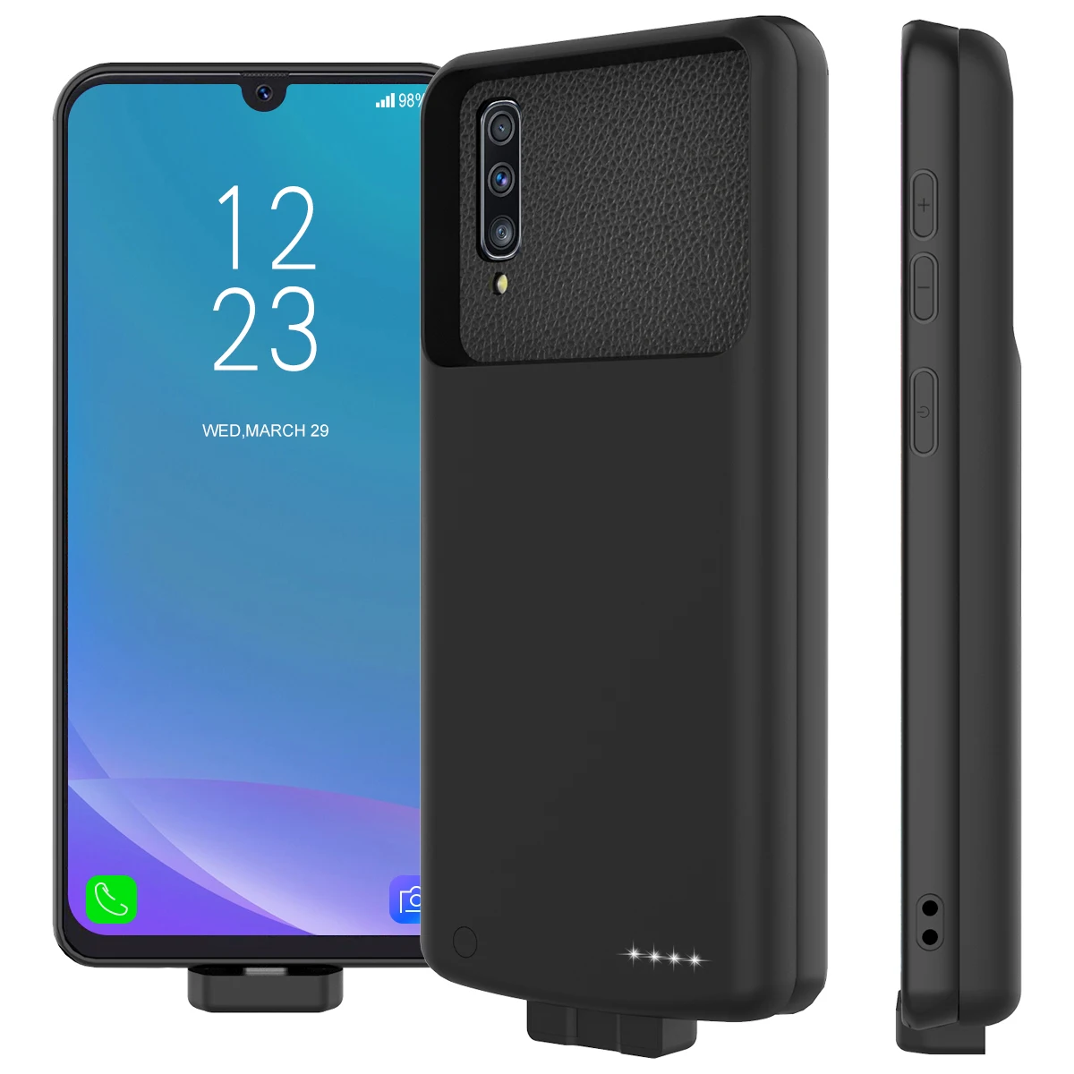 

For Samsung Galaxy A50 Battery Case 7000mAh Charger Magnetic External Backup Power Bank Shockproof Cover for Samsung A50 Case