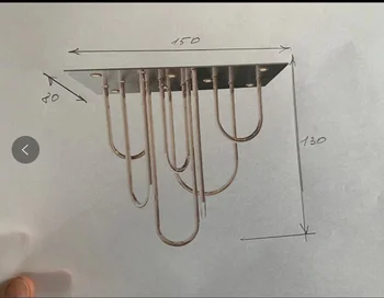 

Nordic post-modern atmosphere minimalist creative personality U-shaped hall exhibition hall staircase LED U-shaped chandelier