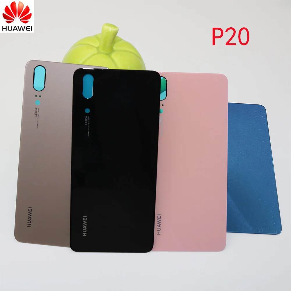 Original 3D Glass Rear Housing Cover For HUAWEI P20 Back Door Replacement Battery Case 5.8Inch Adhensive Sticker | Мобильные