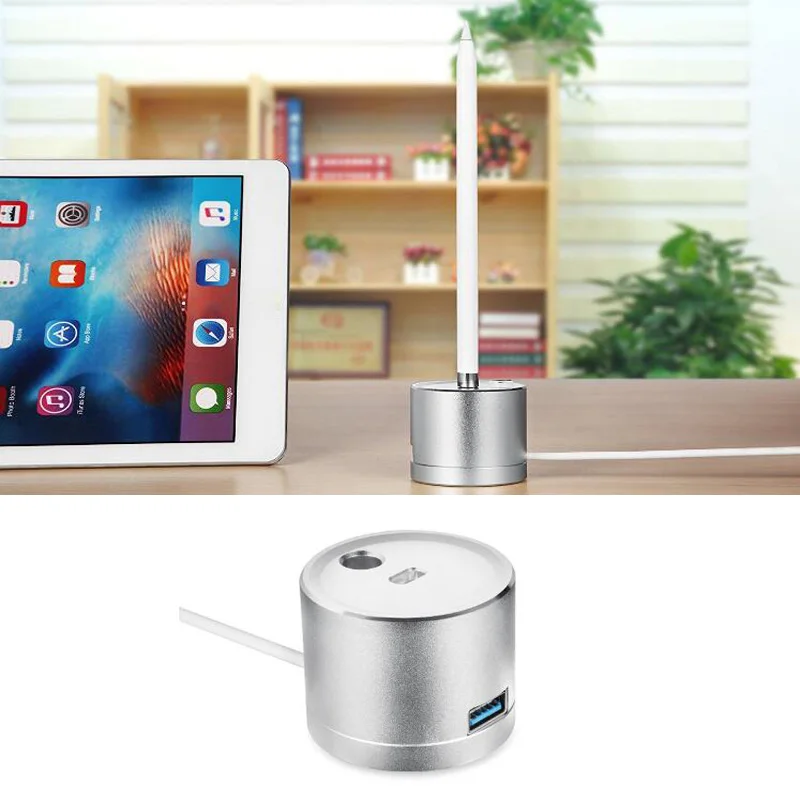 OOTDTY алюминиевое Зарядное устройство Док-станция держатель с 145 см USB 2,0 удлинитель для iPad Pro карандаш высокого качества