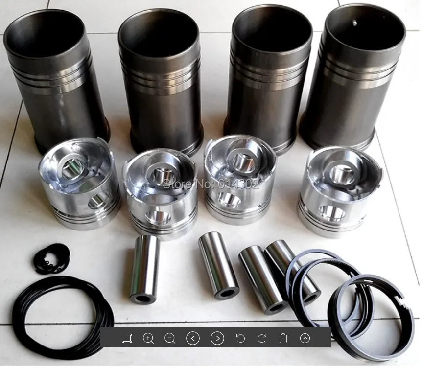 1 set of piston ,piston rings , piston pins and cylinder liner and O ring seals for R4105ZD R4105AZLD R4105ZP diesel engine