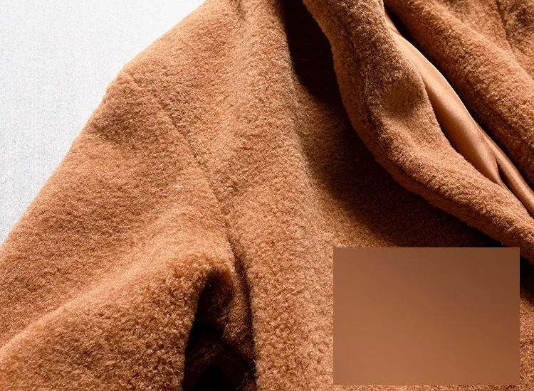 Iyt11 западный стиль рукав контрастное цветное соединение отложной воротник искусственный мех плюшевое пальто длинное пальто осень и зима женское Dre