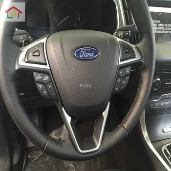 

Hot sale Car sticker styling cover Steering wheel Interior Kit Trim lamp frame panel lamp part For Ford EDGE 2015 2016 2017 2018