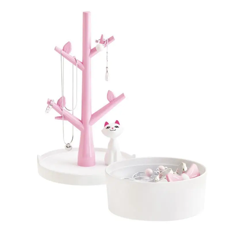 Super Cute Cat Design Earring Necklace Ring Pendant Bracelet Jewelry Box Display Stand Earrings Hangers Storage Rack | Украшения и