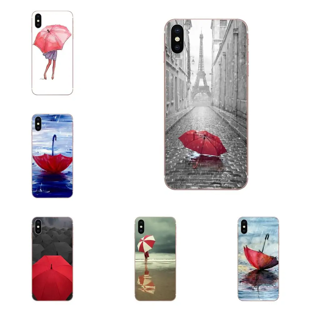 Красный Зонт от дождя для LG K50 Q6 Q7 Q8 Q60 X Мощность 2 3 Nexus 5 5X V10 V20 V30 V40 Q Stylus крышки