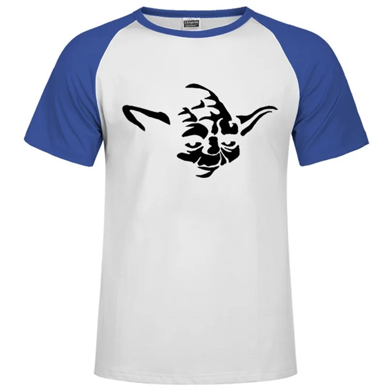 Raglan blue 54 Мужская футболка, цельная, модная, Звездные войны, Йода/Дарт Вейдер, уличная футболка, мужская, Harajuku, Покемон, повседневные футболки, маска, футболка - Цвет: Raglan blue 54