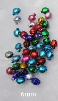 100 шт./лот смешанные цвета 6 мм Jingle Bell Украшение горячая распродажа