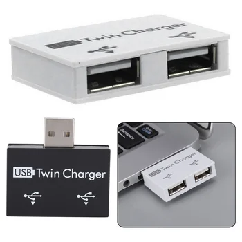 

2 Port USB Hub Charger Mini Hub Adapter Hot Sale fashion New USB Splitter for Phone Tablet Computer
